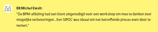 SIPOC voorbeeld tip