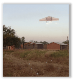 testvlucht drone van een DMADV project