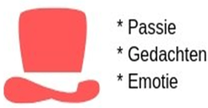 6 denkhoeden van Bono - rood
